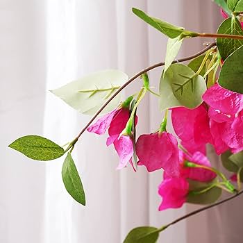 Amazon｜LIUCOGXI 31インチ 人工ブーゲンビリア 花 シルクブーケ